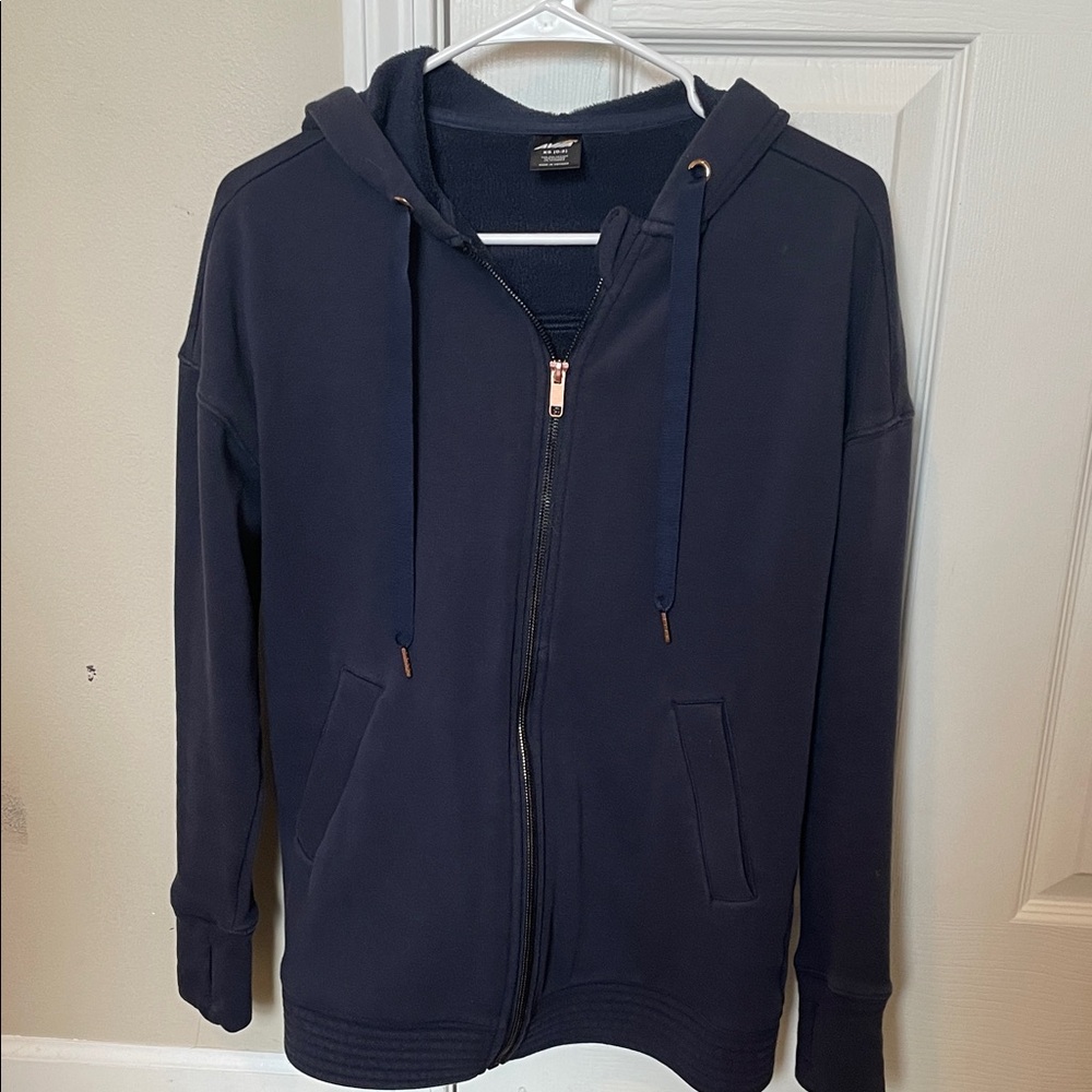 Avia Black Zip-Up Hoodie with Gold Zipper